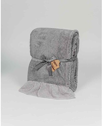 Plaid Niagara con Fascia Velata in Tre Misure e Cinque Varianti Colore - 120x150 cm, Grigio Scuro