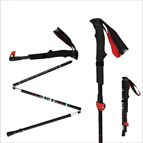 1 Stück Carbon-Wanderstock Ultrakurzer Faltbarer Gehstock Leichter Gehstock mit Outdoor-Sperre Windstock Teleskopisch Tragbar 37-130cm Elterngeschenk It's so Kind of You