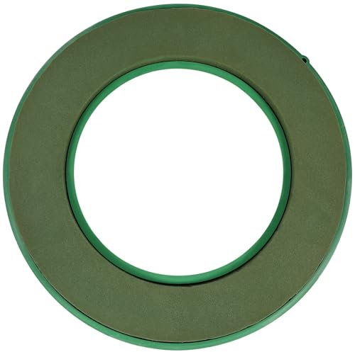 COHEALI Ring Sucker Wet Floral Foam Wreath 11.2 inches Wet Funeral Wedding Floral Foam Ring car Front Dried Plastic Artificial Flowers