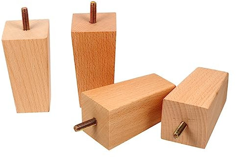 DOITOOL 4stücke Stabile Holzbeine Für Möbel Ersatz-füße Für Couchtisch Schrank Bett Sessel Möbelstützen Höhe Anpassen