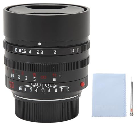 Obiettivo a Focale Fissa da 50 Mm F1.1-F16 Ad Ampia Apertura, Obiettivo con Messa a Fuoco Automatica Manuale per Fotocamera Leica M Mount M240 M3 M6 M7 M8 M9 M9p M10