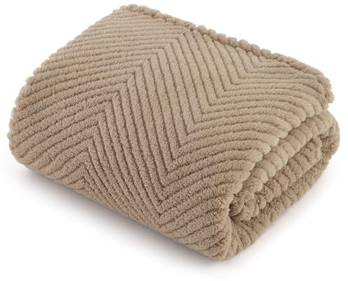 Bedsure Hundedecke für Haustier Hunde Katzen Welpen Weiche Warme Matte, flauschig und weich, Hellgraubraun 80x100 cm