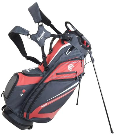 Cleveland Golf CG LT - Bolsa con Soporte, Color Rojo y carbón