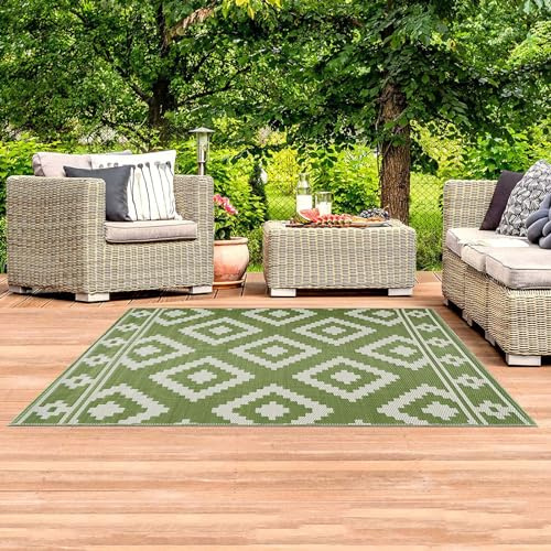 HGTRH Tapis Exterieur Terrasse Resistant A La Pluie, Tapis D'ExtéRieur pour Salon De Jardin Tiss PolypropylèNe RéSistant à l'usure Tapis D'ExtéRieur Camping ImperméAble Antidérapant