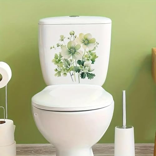 TOLOVIS TOLOVIS-001 Autocollant créatif et élégant pour abattant de WC Motif fleurs et oiseaux imperméables