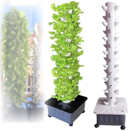 Aeroponischer Turm, Hydrokultur-Anbausystem für den Innenbereich, 15-stufiges 45-Loch-Anbausystem, erdloser Anbau, Garten-Aeroponik-Anbauset für Obst und Gemüse