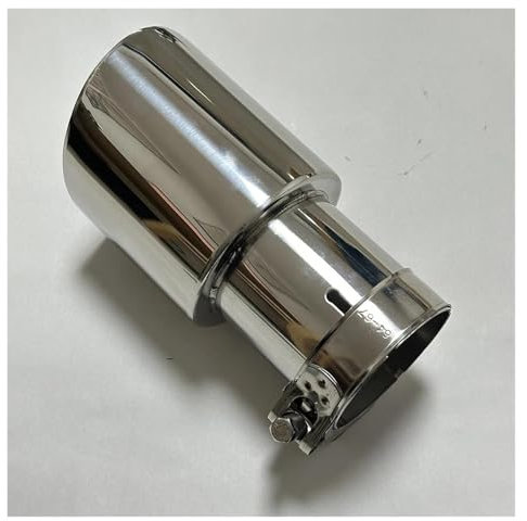 FUNFOB Auspuffblenden Auspuff-Endrohr-Schalldämpfer Scharfes Heck Universell Edelstahl Gerade Kante Ausgestellt Silberfarben 114 Mm 101 Mm 89 Mm Auspuffblende(63mm-114mm)