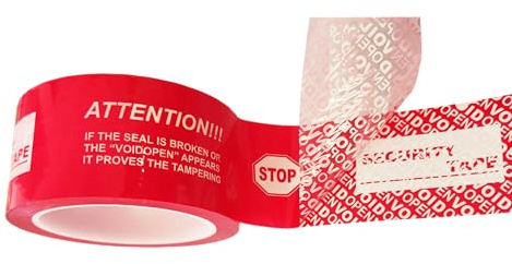 TSPC SECSEAL Sicherheitsband mit VOID-Funktion​ Total-Transfer-Klebung/Hochsicherheits-Verpackungsband​ ​Premium-Qualität mit dicker VOID-Folie – manipulationssicher (1 Rollen, 2 Zoll × 55 Yards)