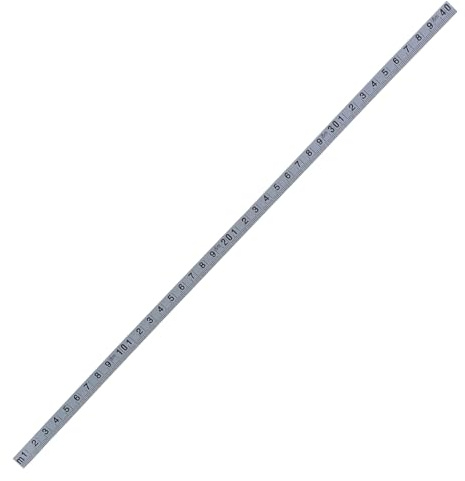 Precisions Maßband, 10 mm breit, selbstklebende Rückseite, Maßband für Stabilität in Bildung und Umwelt