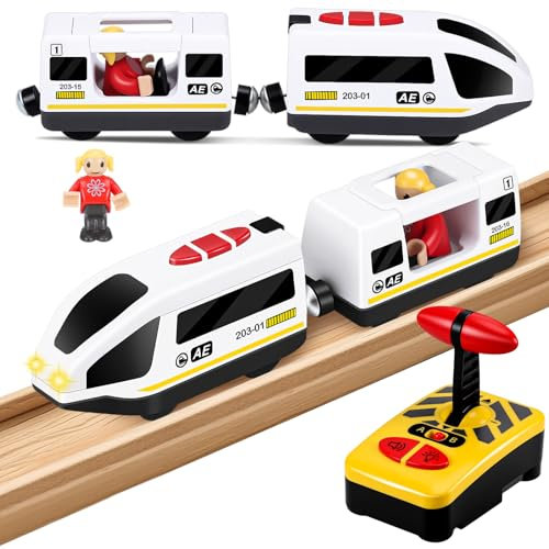 Tren Electrico Juguete Niños, Suministro de Energía de la Batería Juguete, Conexión magnética, Juguetes Regalos para Niños, Tren Electrico Niñoscompatible con Thomas, Brio, Chuggington
