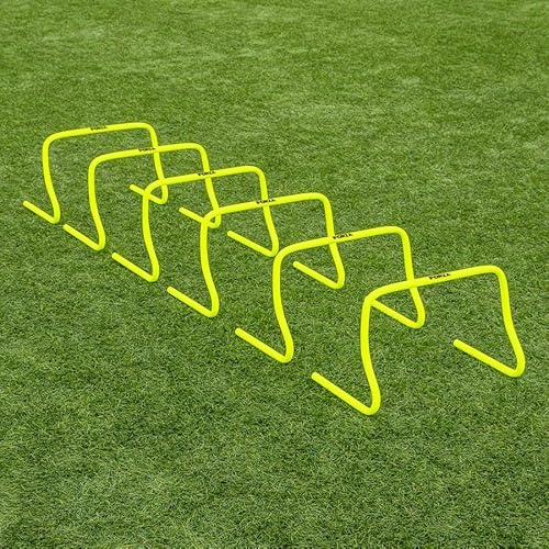 FORZA Obstáculos de Entrenamiento de Velocidad/Agilidad [Paquete de 6] | Equipo Multideportivo - Set de Fitness y Agilidad | 3 Tamaños con Bolsa de Transporte Opcional (con Bolsa, 30cm)