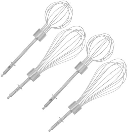 Fouet à Main Cuisine 4 Pièces en Acier Inoxydable 304 | Pièce de Rechange pour Mixeur Électrique, Compatible Appareil Portable, Installation Facile, Nettoyage au Lave-vaisselle