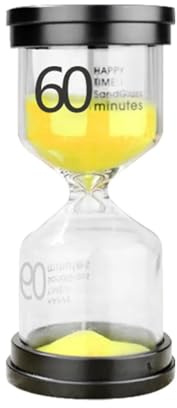 Reloj de arena, temporizador de arena, reloj de arena para 1, 5, 10, 15, 20, 30, 45, 60 minutos, decoración del hogar, varios tamaños (60 minutos)