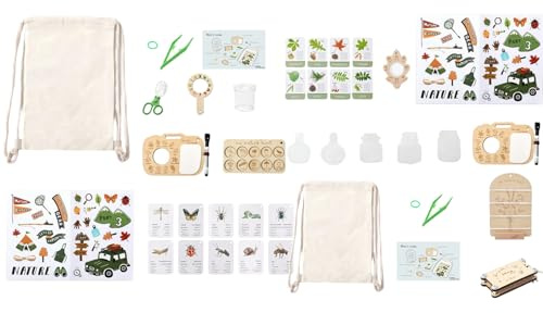 Plant Discovery Bundle - Green Explorer Pack, Outdoor Science Toys, Nature Study Tools, Field Adventure Supplies | Youth Discovery Set Green Color for Teen Garden Backyard Camping Outside Activities
