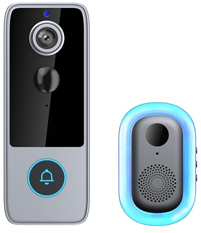 BRILLESS Smart WiFi Video Doorbell with Security Camera, Full-Colour Night Vision, Two-Way Audio, Motion Detection Alerts, Auto Snapshots & Local Storage, Compatible with Smartphone App
