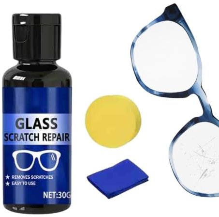 Kratzentferner für Brillen 30ml Lotion zur Kratzerentfernung von Linsen | Brillen Reinigungs und Beschichtete Creme für Brillen Autoscheiben Handy Display Uhr Kamera