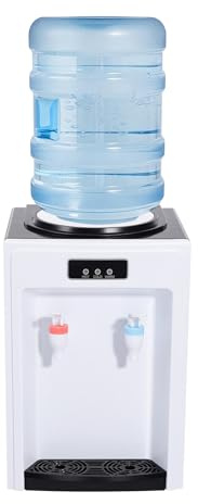 Dispensador de agua eléctrico con refrigeración, dispensador de agua automático, dispensador de agua caliente y frío para oficina en casa, 550 W, temperatura de calentamiento ≥ 194 °C, temperatura de