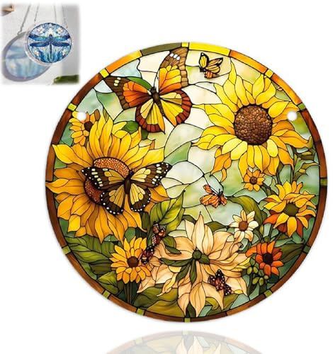Acrylic Jigsaw Puzzle Suncatcher, Acrylic Suncatcher Puzzle, DIY S-uncatcher Kits for Adults, Sun Catcher P-uzzle Garden Decoration for Doors Garden and Window Hanging (#G)