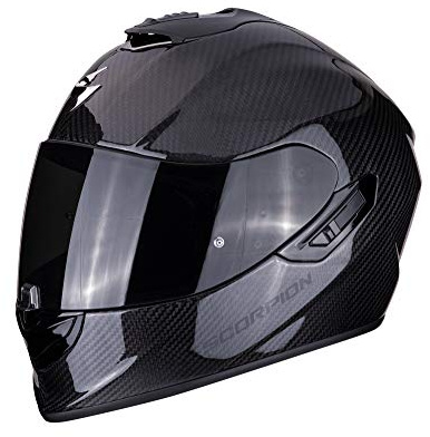 Scorpion Motorradhelm Exo 1400 Air Carbon Solid, Schwarz/Noir, Größe S, 14-261-100-03