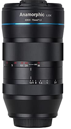 SIRUI 75 mm F1.8 1,33X APS-C Objectif cinéma anamorphique(E-Mount) Pour a6400/FX30