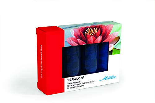 Mettler Seralon No.100 200 m marinblå tråd kit - 4 spolar