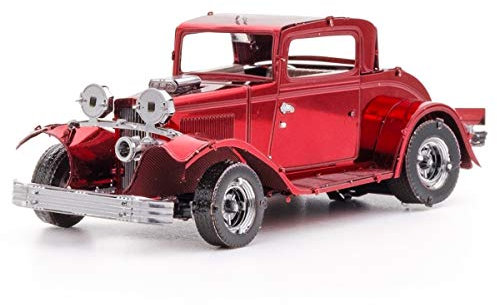 Metal Earth Fascinations Metallbausätze - Oldtimer Ford Coupe 1932, lasergeschnittener 3D-Konstruktionsbausatz, 3D Metall Puzzle, DIY Modellbausatz mit 2.25 Metallplatinen, ab 14 Jahre