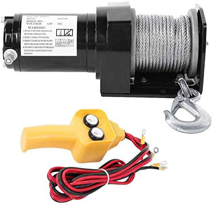 Treuil Électrique, 12V / 2000Lbboat Remorque Voiture ATV Quad Extracteur Treuil Électrique