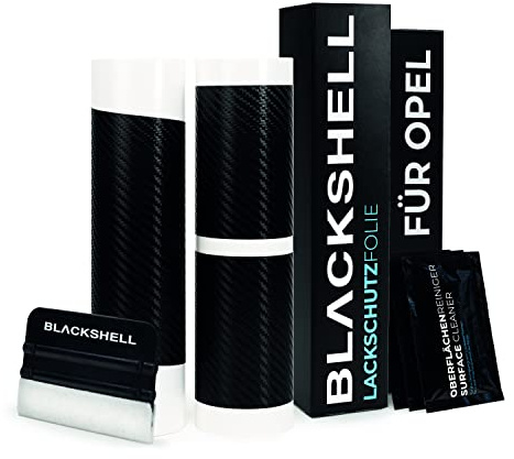 Blackshell® Lackschutz Set passend für Opel Corsa | Typ F | ab 2019 Carbon Matt - passgenauer Ladekantenschutz, Einstiegsleisten inkl. Folierset