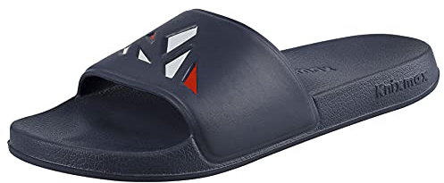 Knixmax Ciabatte Piscina Uomo Sandali da Mare Leggero Antiscivolo Pantofole per Spiaggia, Bagno, Doccia, Interni ed Esterni Blu Navy 46/47EU
