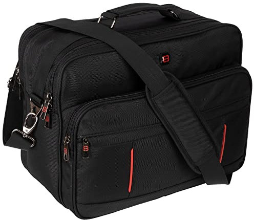EAAKIE Arbeitstasche Umhängetasche Flugbegleiter Tasche Herrentasche Schwarz XXL