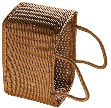 Didiseaon 1stk Gewobener Korb Weidenkörbe Zum Organisieren Geflochtener Korb Aus Rattan Aufbewahrungskörbe Aufbewahrungskorb Aus Weidengeflecht Erntekorb Einkaufen Decke Haustier Plastik