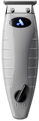 Andis 74055 Professional Corded/Cordless Hair & Beard Trimmer, Zero Gapped, Close Cutting Carbon Steel T-Outliner Blade, Grey