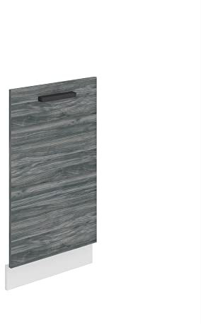 Belini Frontale Lavastoviglie PZ. Pannello Frontale Lavastoviglie Larghezza 45cm Pannello Frontale per Lavastoviglie con Maniglia, Glamour Wood