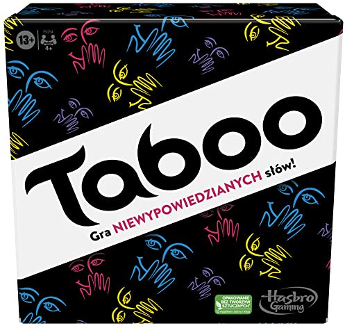 Hasbro Gaming Gioco classico tabù, gioco di indovinelli per adulti e adolescenti, gioco da tavolo per 4 o più giocatori, gioco per persone di età superiore a 13 anni
