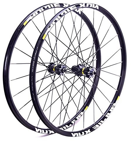 RUJIXU Mountainbike Laufrad 26 27,5 29 Zoll Scheibenbremse MTB Fahrrad Laufradsatz Double-Layer-Felge Abgedichtetes Lager QR 8 9 10 11-Fach Kassette Carbon-Nabe (Color : Black hud, Size : 26)