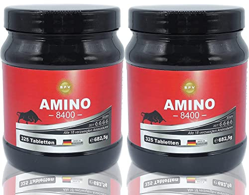 Amino - Höchste XXL Dosierung 8400 mg - 650 Tabletten - Aminosäuren- BCAA- EAA - Mit Abstand das Stärkste Amino Produkt auf dem Markt