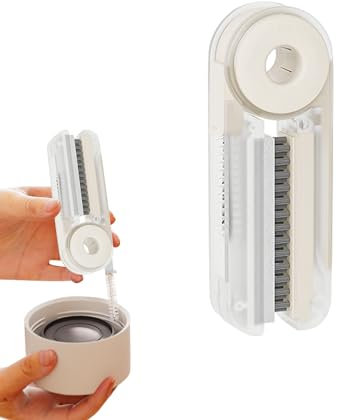 4 in 1 Cup Lid Cleaning Brush Multifunctional Cleaning Brush Bottle Lid Detail Brush U Shaped Cup Lid Bottle Brush Milk Bottles Cleaning Tools (White)