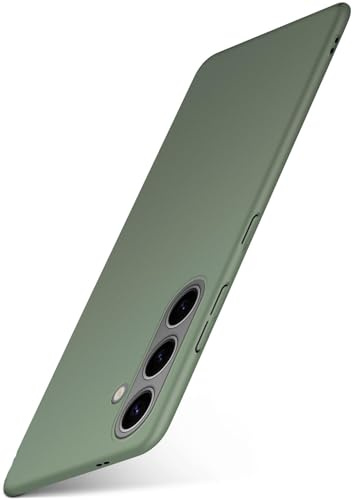 moex für Samsung Galaxy S24 Hülle Ultra Dünn, Schutzhülle mit erhöhtem Kameraschutz, Slim Cover Hardcase Backcover, Dünnste Handyhülle Minimalistisch Alpha Case, Matt Oliv