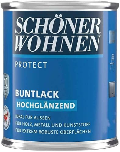 Schöner Wohnen Protect Buntlack Hochglänzend 0,75 L Farbwahl, Farbe:7593 Erdbraun