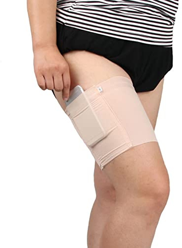 Mobiltelefon benband och armband för alla telefoner med justerbart elastiskt band och och ögla, sportben och armband för löpning | damer halkfri lårstrumpa rem med mobiltelefonväskfickor |