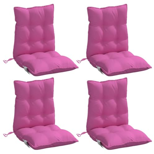 vidaXL Niedriglehner-Auflagen 4 STK. Rosa Oxford-Gewebe