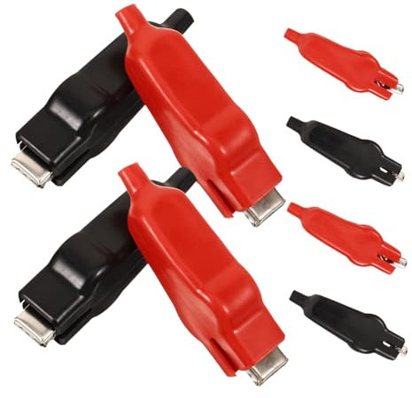 GARVALON 8pezzi Clip Alligator Per Test Elettrici Clip Per Circuiti e Misurazioni Di Tensione Rosse e Strumenti Versatili Per Uso Industriale e Domestico