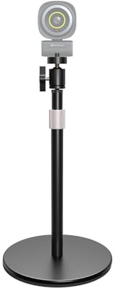 NearStream Webcam Stand for Desk with Weighted Base and 360° Ball Head | 10.2-17 Adjustable Height, 1/4-Inch Mount and 3-Pound Load Capacity for Webcams, Microphones and Lights in Streaming Setups
