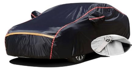 SMHIENNGJF Car Cover Waterproof Outdoor For Mini Classic 1997-2000, Full Car Cover Custom All Weather Protection Dustproof With Zipper And Windproof Rope(Black)