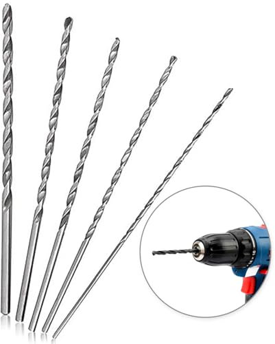 Domicubes 5 Count High-Speed Steel Drill Bits Set, 2/3/3.5/4/5mm, Wood, Plastic, Soft Metals