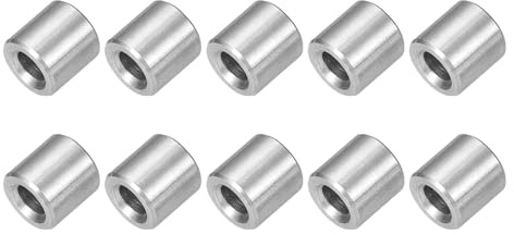 QUARKZMAN 10 Pcs Entretoises en Acier Inoxydable, 4mm ID x 8mm OD x 8mm L Acier Inoxydable 304 Entretoise de Vis à Douille Ronde Non Filetée Rondelle pour 3/16 ou M4 Vis Boulons Écrous