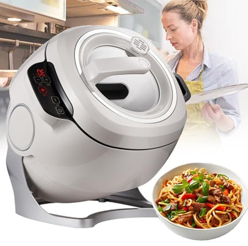 VNATWGOO Procesador De Alimentos Comercial De 6L, MáQuina De Cocina AutomáTica Inteligente De 1Kw/2Kw, con RotacióN De 360° Y Calentamiento Total,110V/1KW