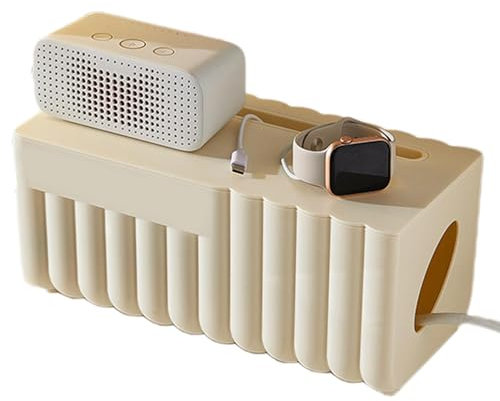 Vriusi Kabelmanagementbox, große Kordel, Hider Box, Kabelaufbewahrung, Kabelbox mit Lid, Kabel-Organizer, Kabelaufbewahrungslösung, Plug Organizer Box, Kabel Hiding Box, Power Cord