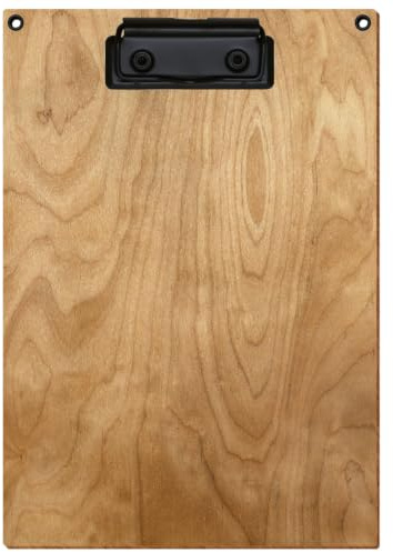 Bütic Holz Klemmbrett Standardform Birke rustikal für DIN A3 A4 A5 A6 mit 2 Ösen aus 3mm starkem Birkensperrholz mit Klarlack versiegelt