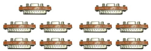 Umsoxhy 10X Db9 Hembra A Db25 Macho Mini Adaptador de Cable de Puerto Serie Cambiador de Género